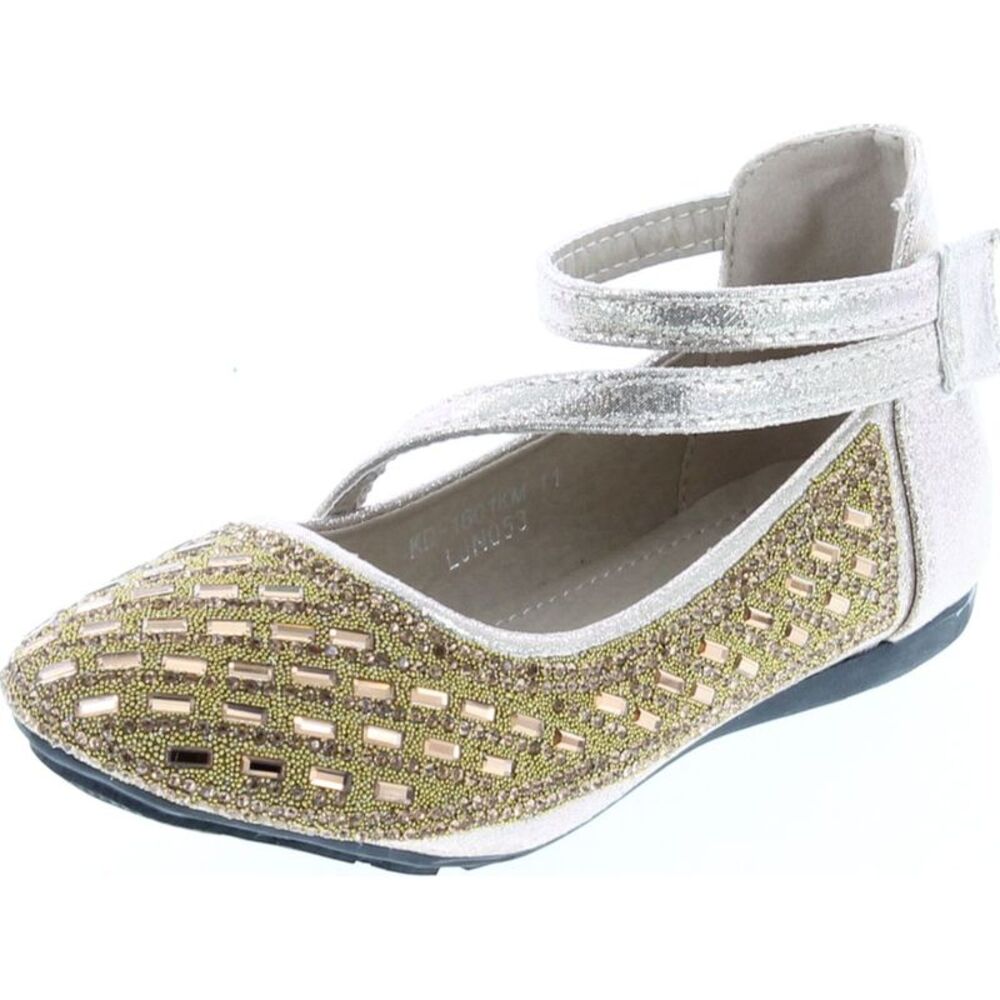 Lucita KD-1601KM Gold/Glitter ChildG flats-shoes 12 NEW